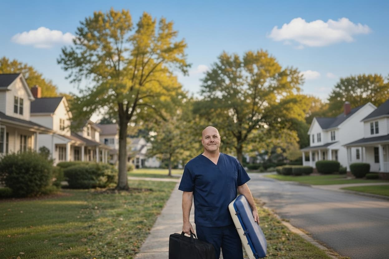 Dr. David DeFries providing mobile chiropractic care